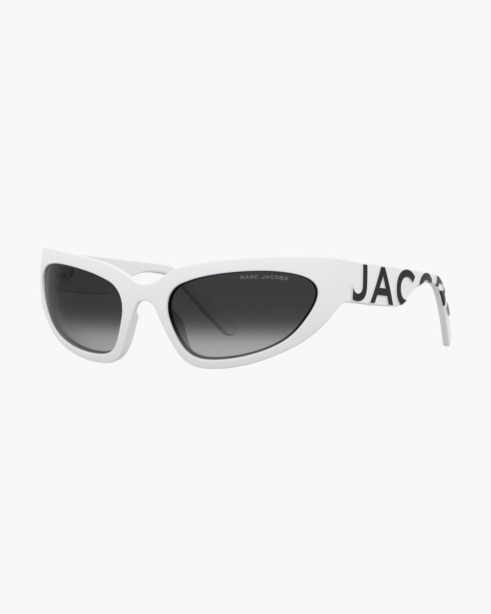 Marc Jacobs The Bold Logo Wrapped Sunglasses White | HUWNXA213