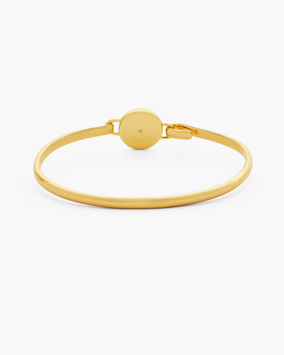 Marc Jacobs The Button Hinge Bracelet Gold / Black | BXRKQA589