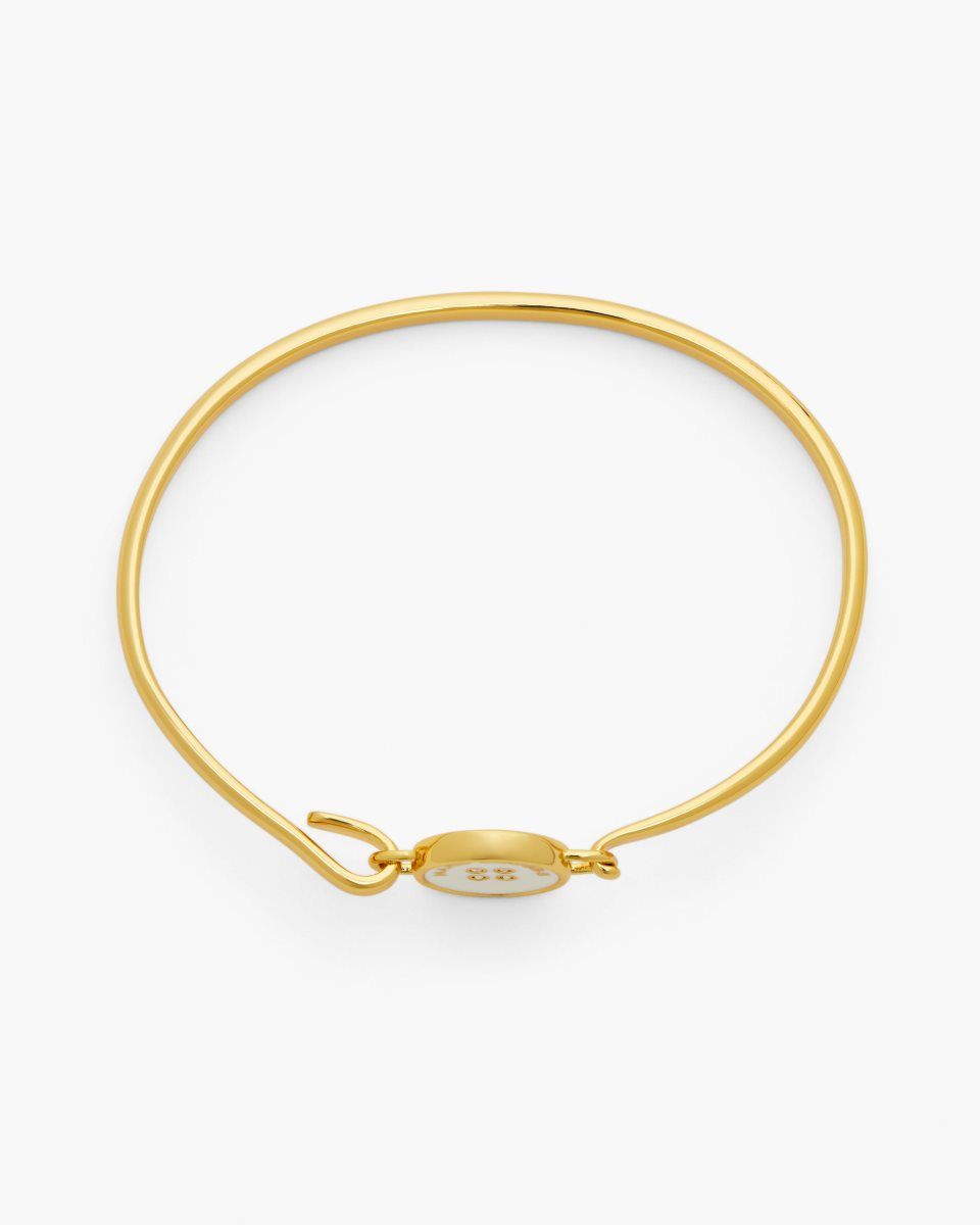 Marc Jacobs The Button Hinge Bracelet Gold / Cream | CESBMA736