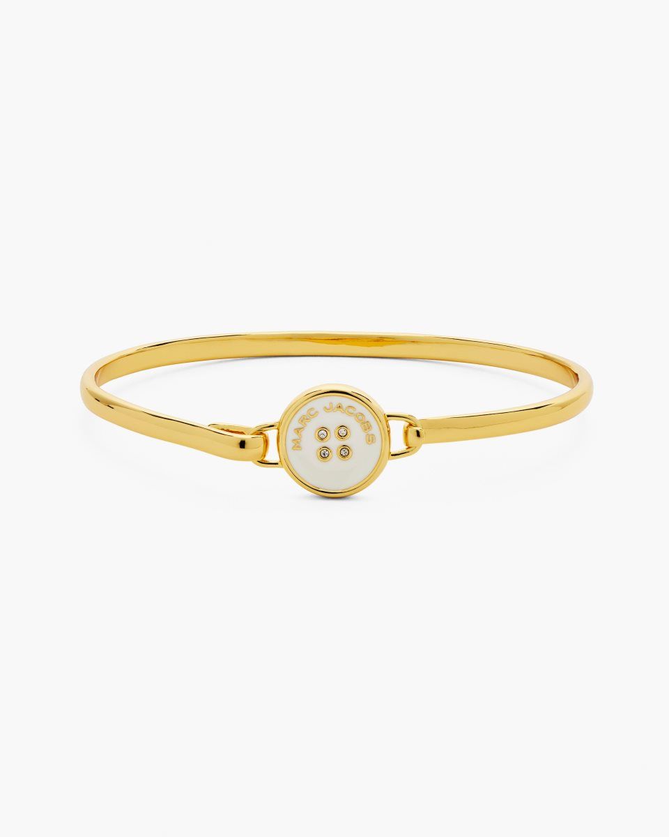 Marc Jacobs The Button Hinge Bracelet Gold / Cream | CESBMA736