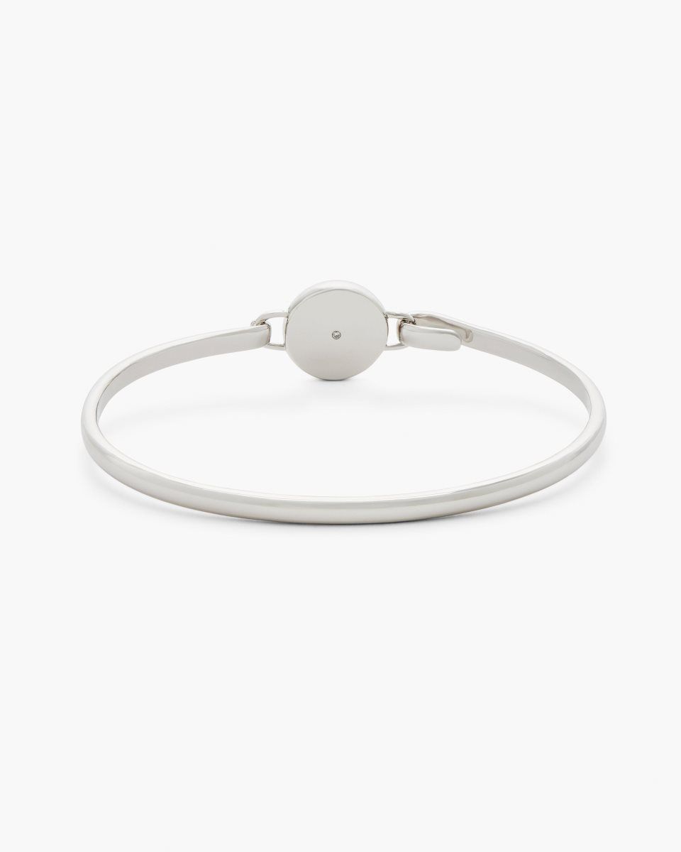 Marc Jacobs The Button Hinge Bracelet Silver / Black | SFZGXU603