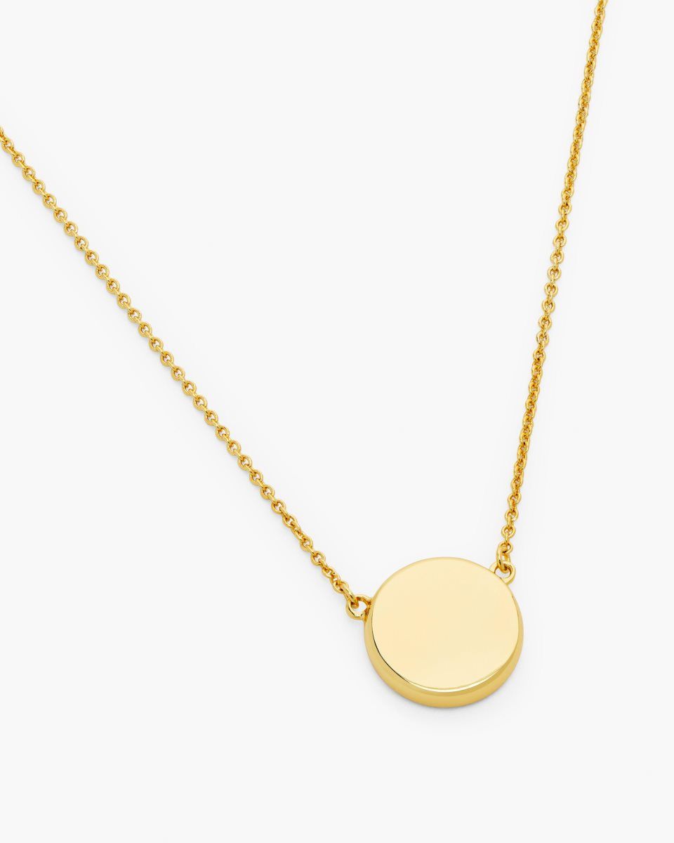 Marc Jacobs The Button Pendant Necklace Gold / Black | MLZTQI736