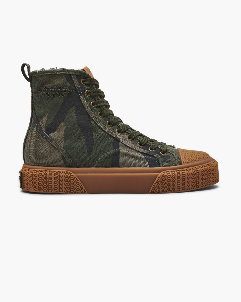 Marc Jacobs The Camo Jacquard High Top Sneaker Camo Multicolor | BFMZQP640