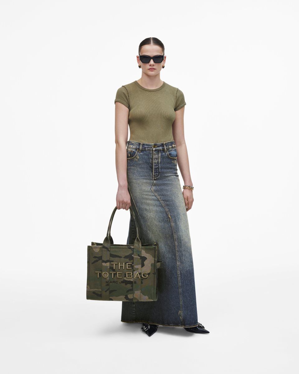 Marc Jacobs The Camo Jacquard Large Tote Bag Camo Multicolor | XGKYBC845