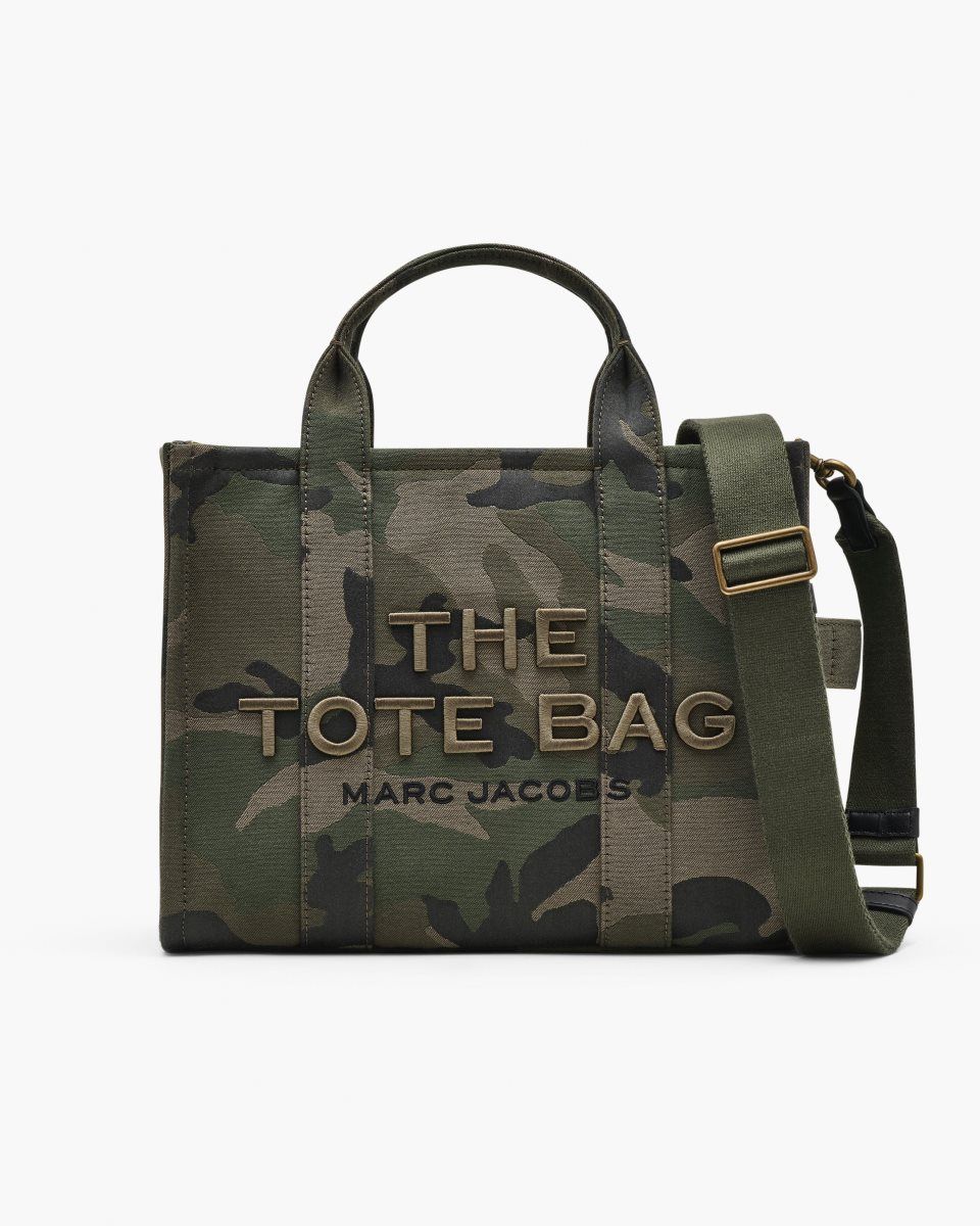 Marc Jacobs The Camo Jacquard Medium Tote Bag Camo Multicolor | HWMXEB526