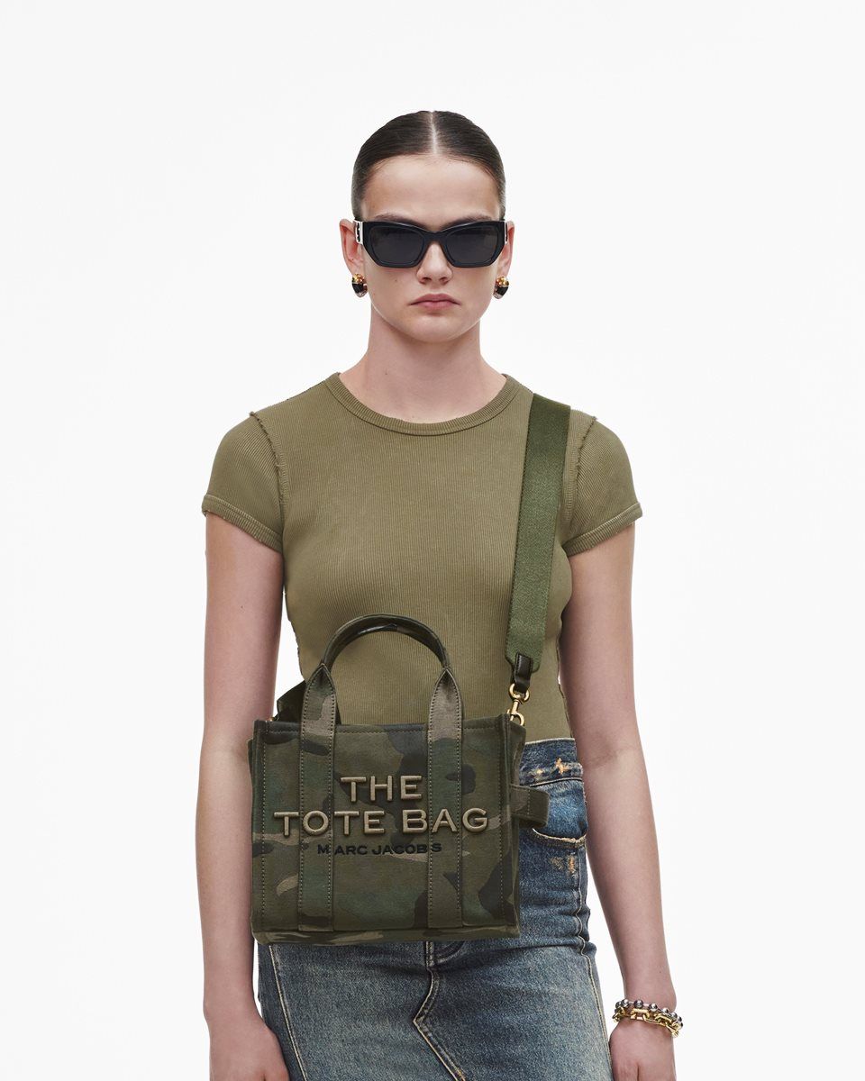 Marc Jacobs The Camo Jacquard Small Tote Bag Camo Multicolor | CBANTO749