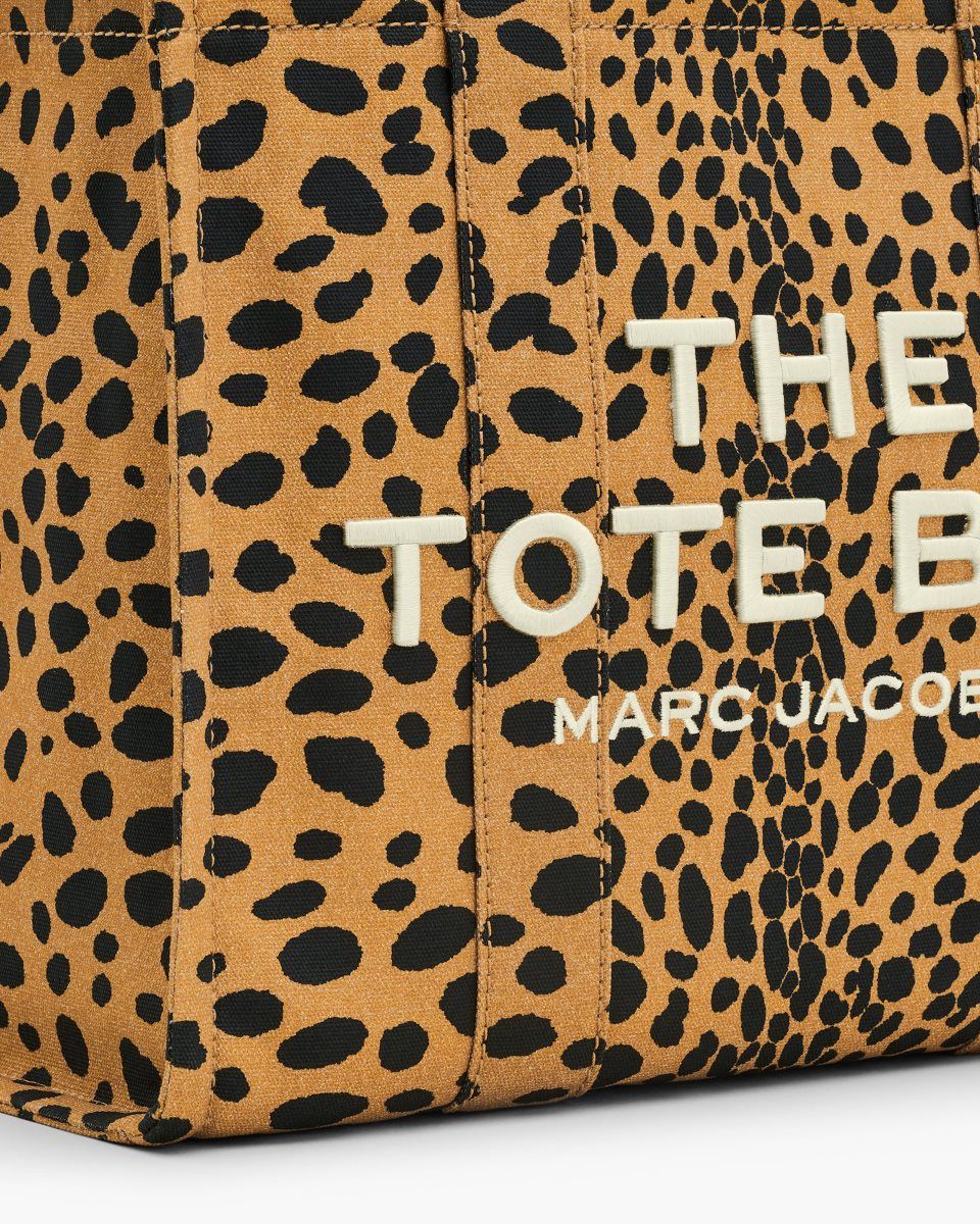 Marc Jacobs The Cheetah Canvas Large Tote Bag Black Multicolor | ICYVOB130