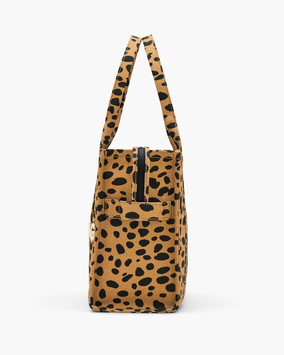 Marc Jacobs The Cheetah Canvas Large Tote Bag Black Multicolor | ICYVOB130