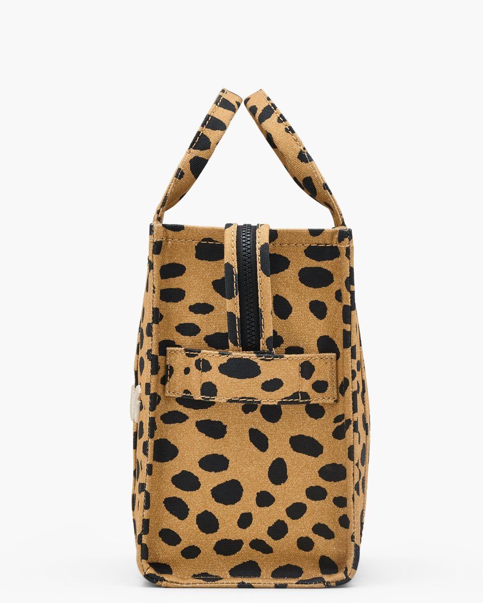 Marc Jacobs The Cheetah Canvas Medium Tote Bag Black Multicolor | NSLZMF728