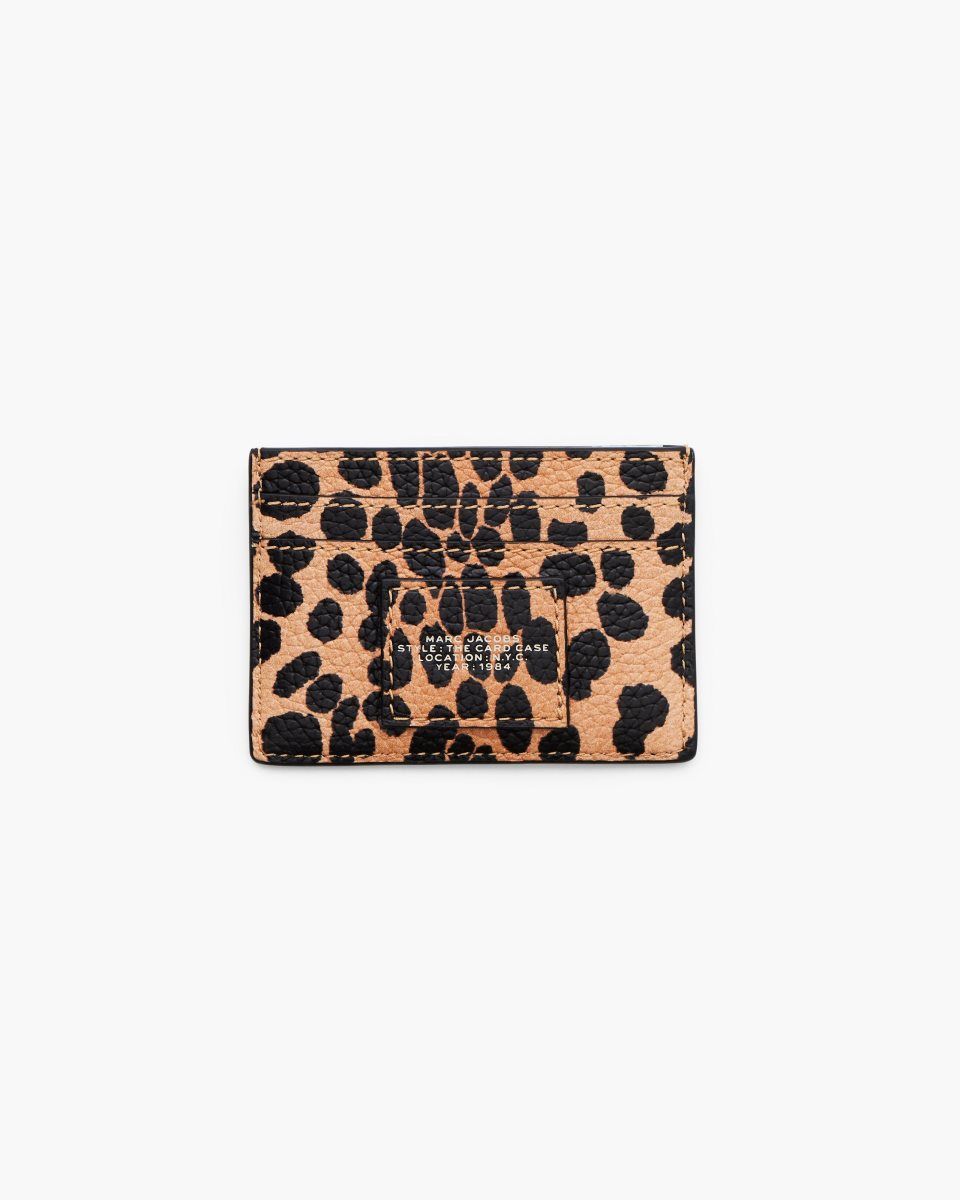 Marc Jacobs The Cheetah Card Case Black Multicolor | CBIWKU814