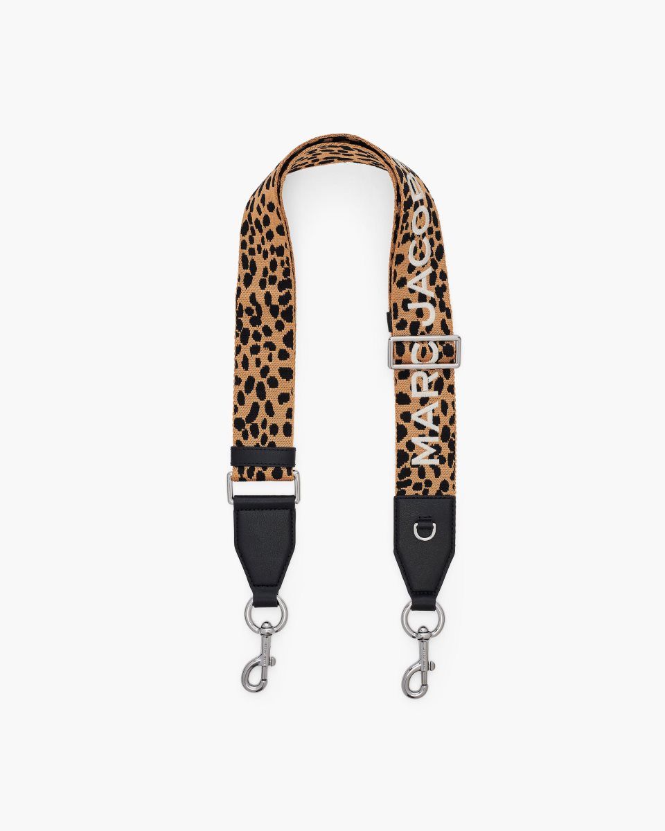 Marc Jacobs The Cheetah Embroidered Logo Strap Black Multicolor | SGQJLO718