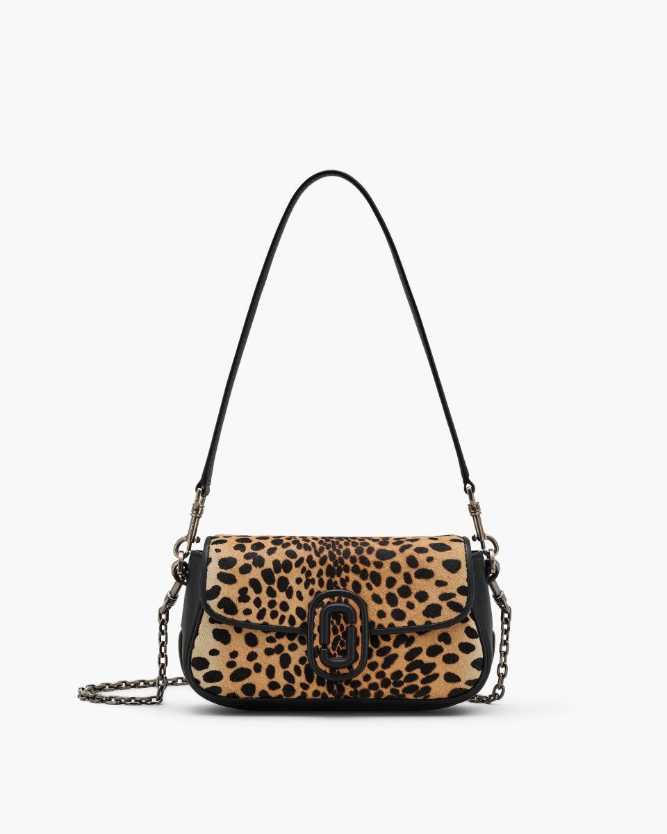 Marc Jacobs The Cheetah Haircalf Clover Shoulder Bag Black Multicolor | XJTYVA395