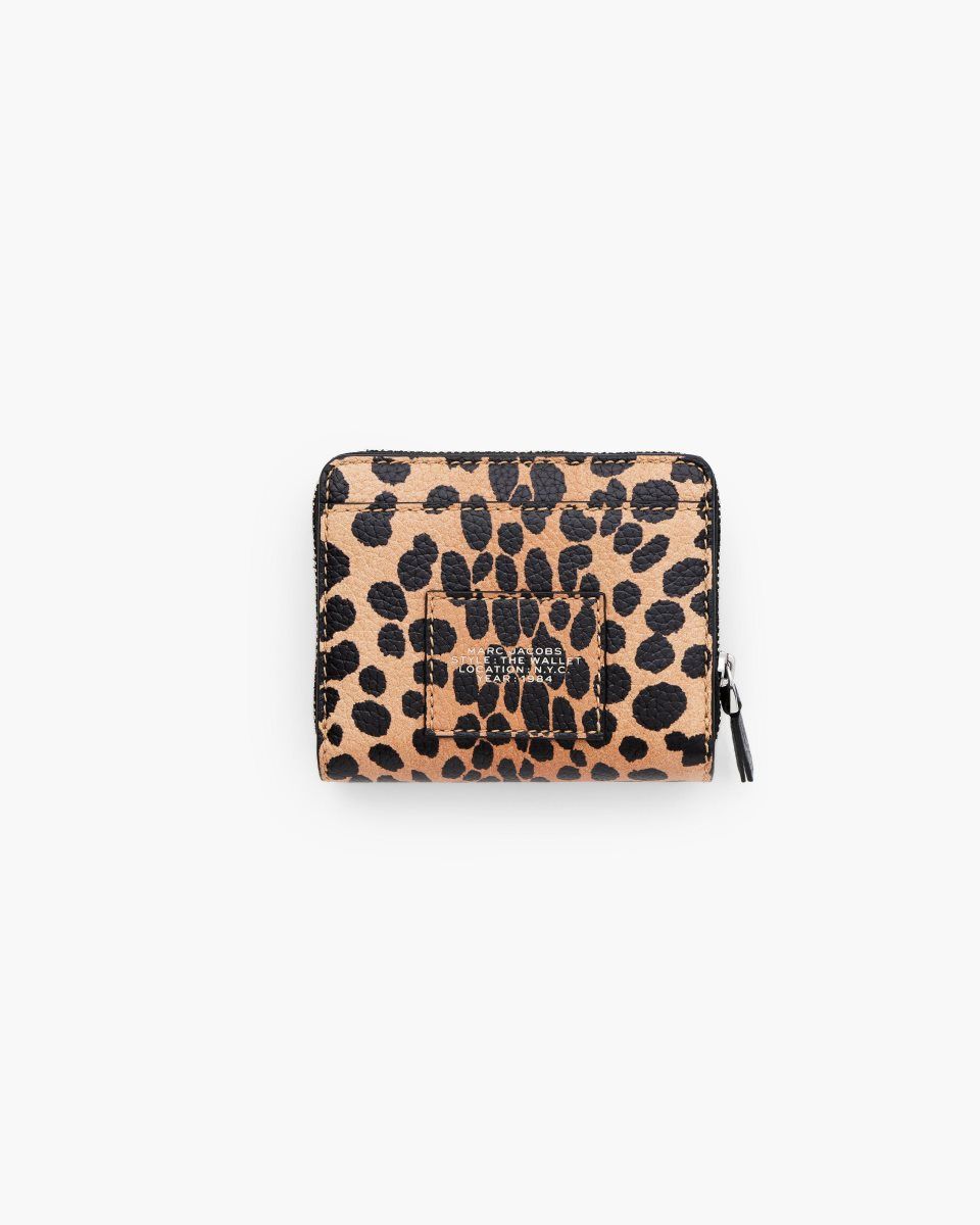 Marc Jacobs The Cheetah Mini Compact Wallet Black Multicolor | FLTWJQ789