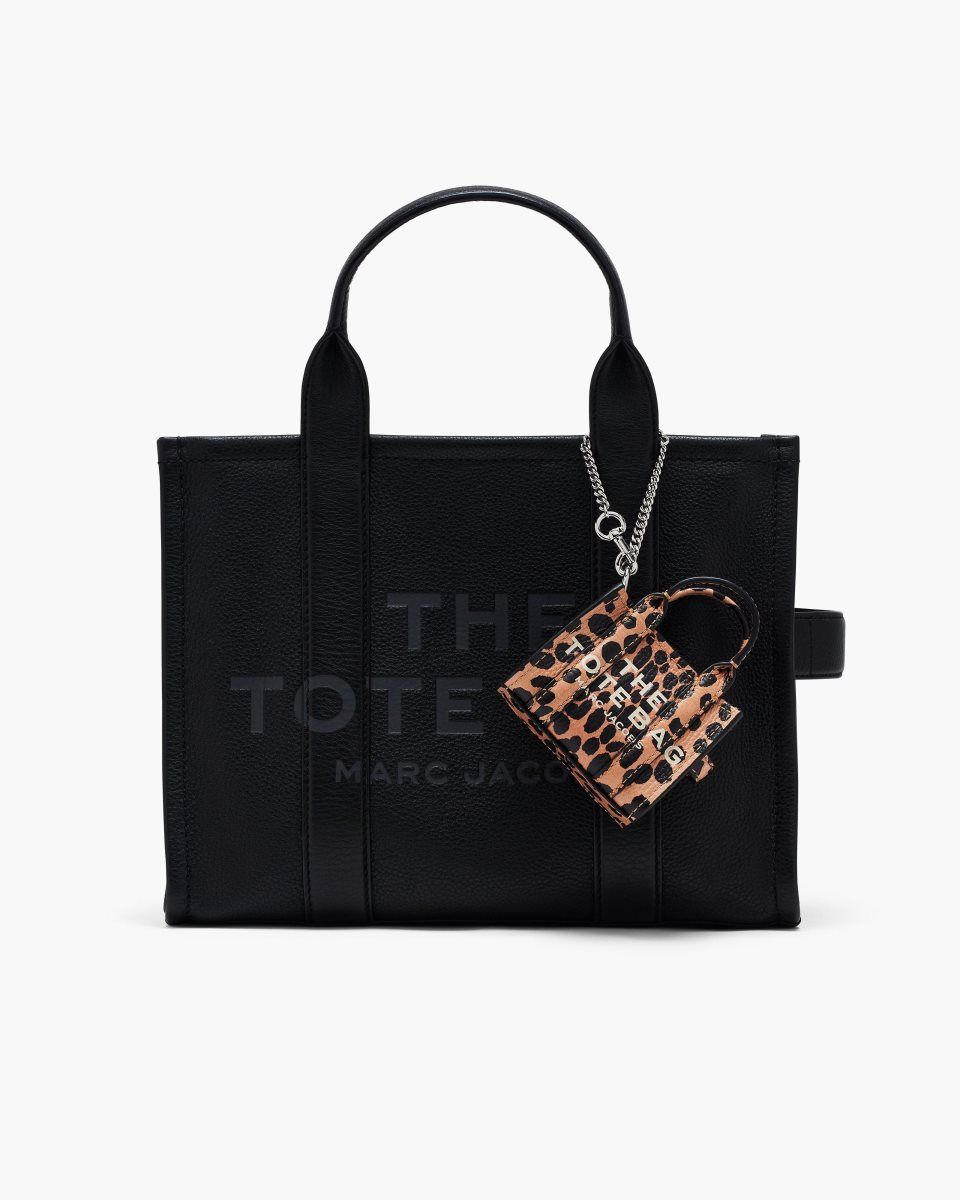 Marc Jacobs The Cheetah Nano Tote Charm Black Multicolor | VMSXKT869