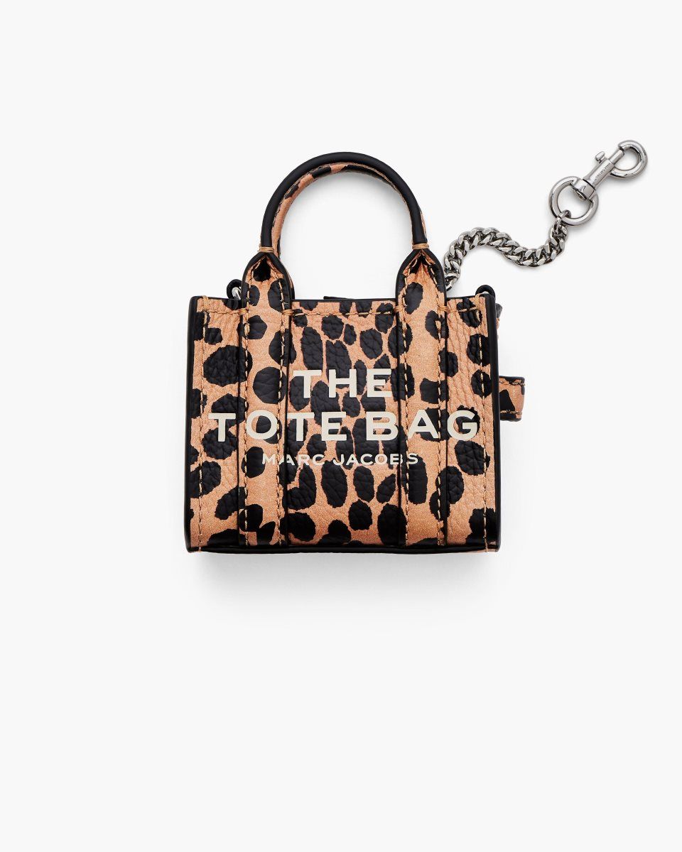 Marc Jacobs The Cheetah Nano Tote Charm Black Multicolor | VMSXKT869