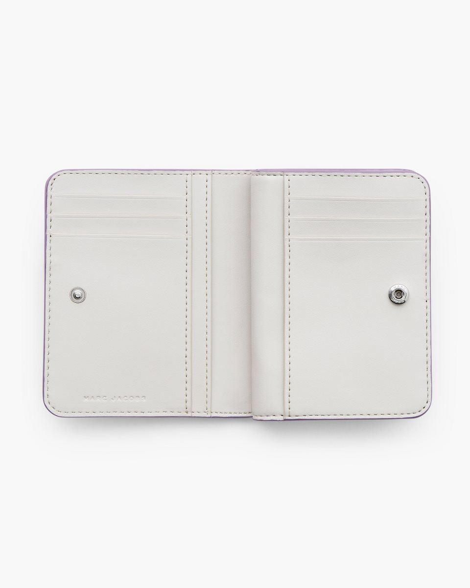 Marc Jacobs The Covered J Marc Mini Compact Wallet Purple | BPADHU893