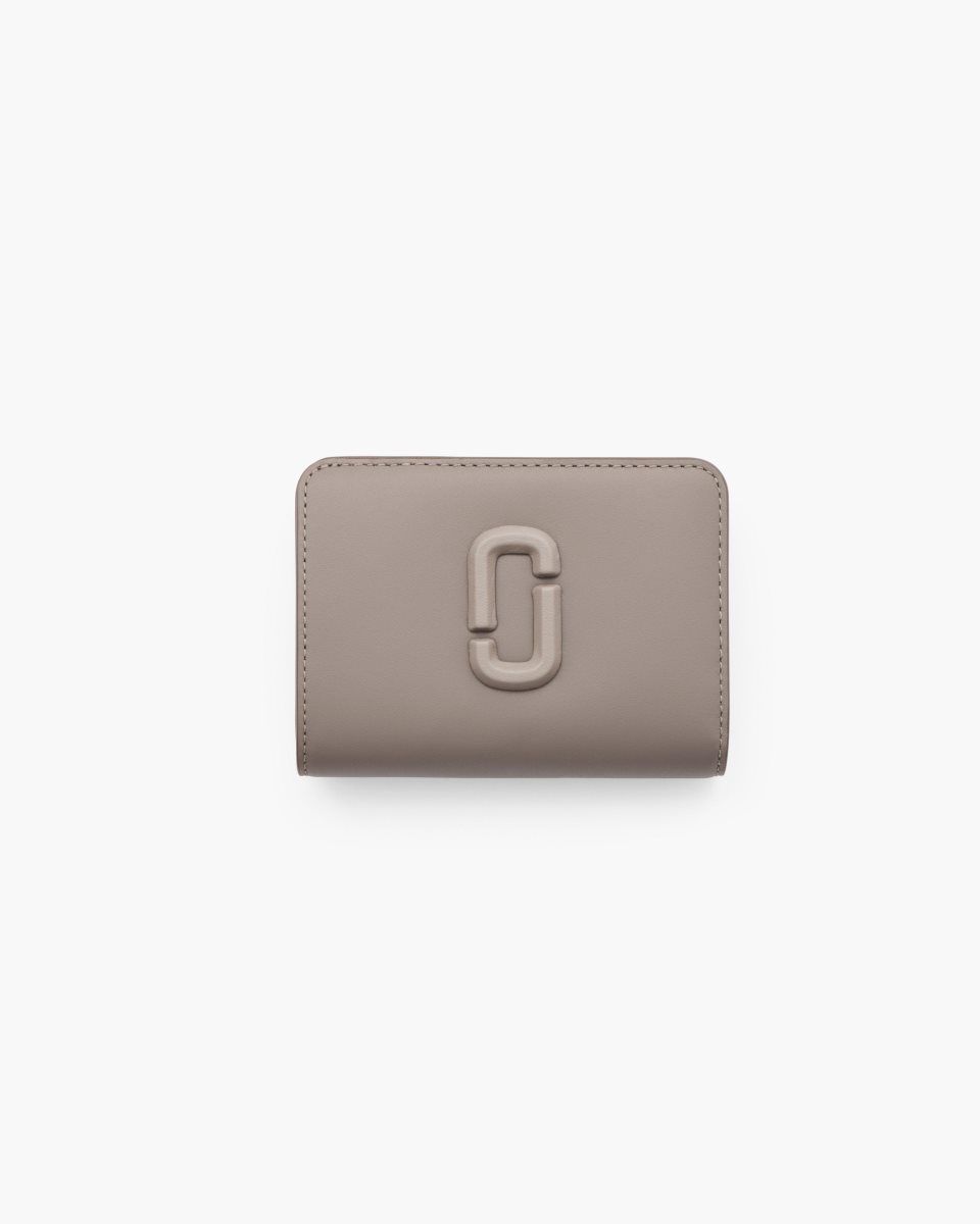 Marc Jacobs The Covered J Marc Mini Compact Wallet Cement | VNWDXB254