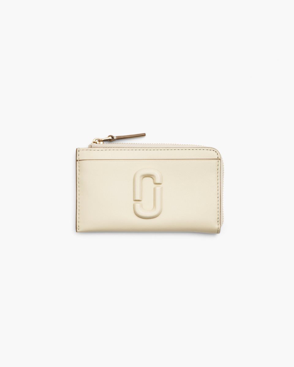 Marc Jacobs The Covered J Marc Top Zip Multi Wallet White | YKQWHT964