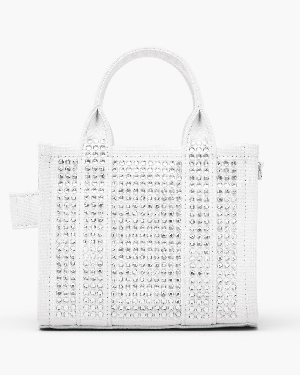 Marc Jacobs The Crystal Canvas Crossbody Tote Bag White | POXRMJ924