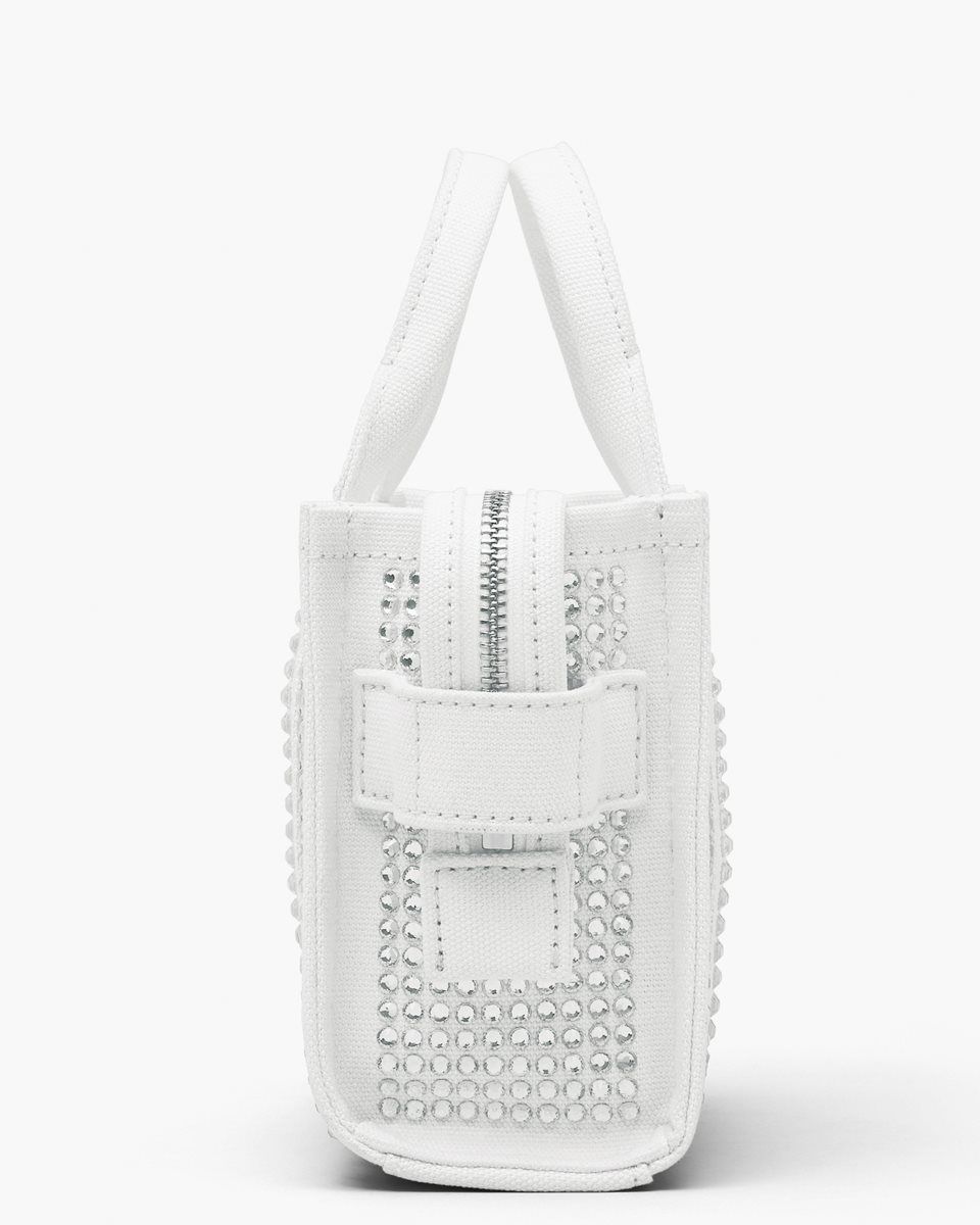 Marc Jacobs The Crystal Canvas Crossbody Tote Bag White | POXRMJ924