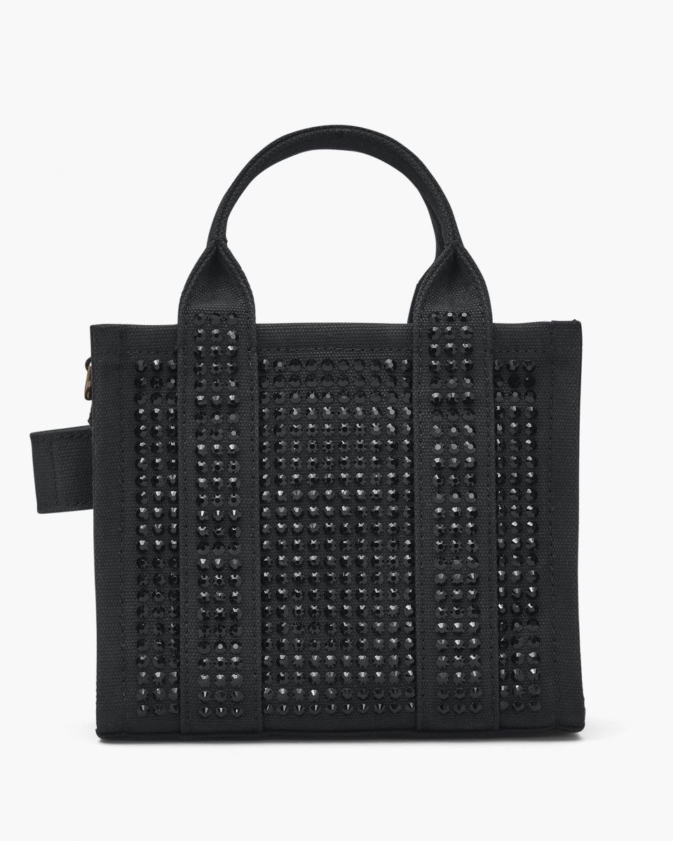 Marc Jacobs The Crystal Canvas Crossbody Tote Bag Black | EGYNQH387