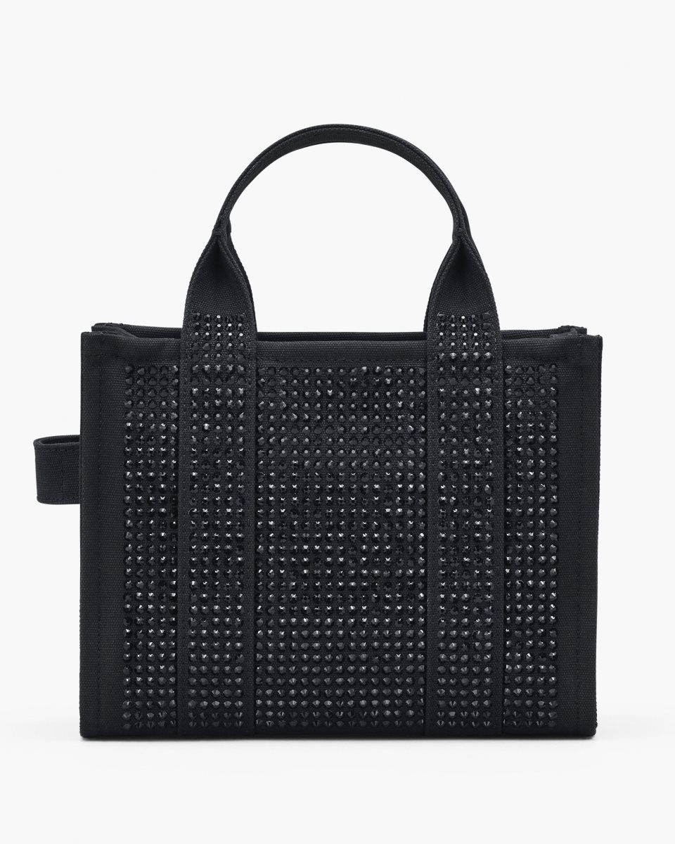 Marc Jacobs The Crystal Canvas Small Tote Bag Black | WYTLKA563