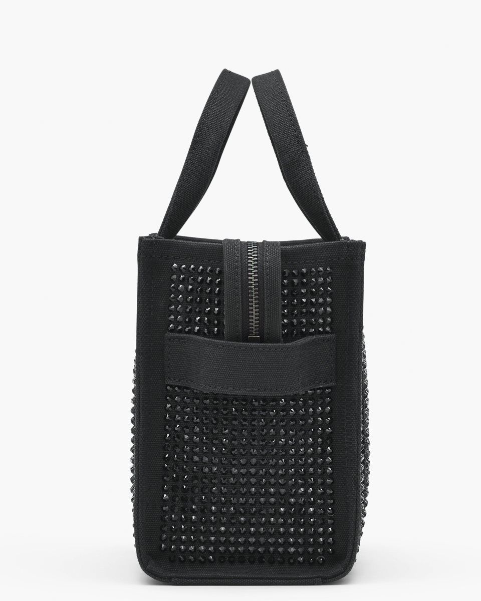 Marc Jacobs The Crystal Canvas Small Tote Bag Black | WYTLKA563