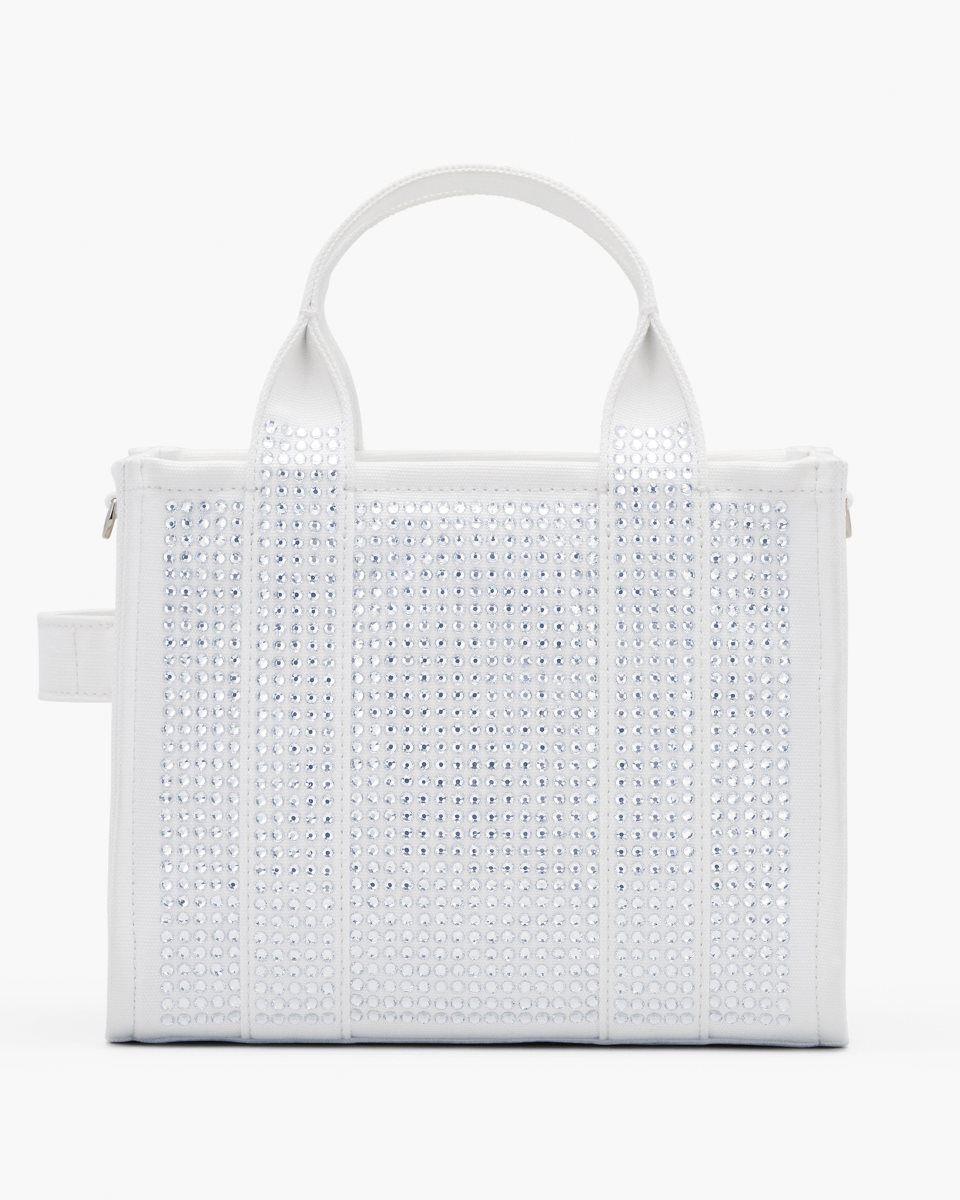 Marc Jacobs The Crystal Canvas Small Tote Bag White | XQUAJE093