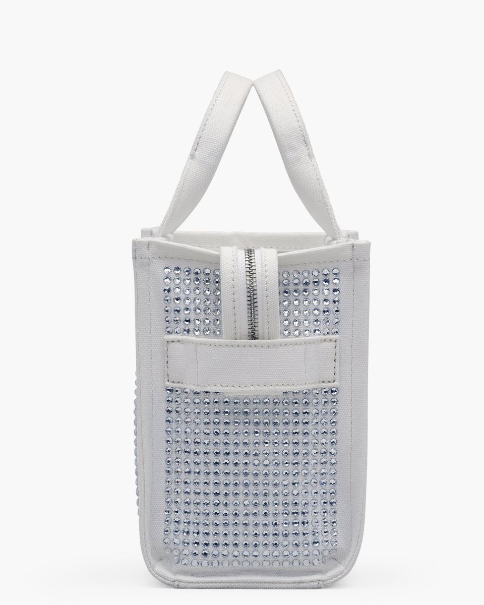 Marc Jacobs The Crystal Canvas Small Tote Bag White | XQUAJE093