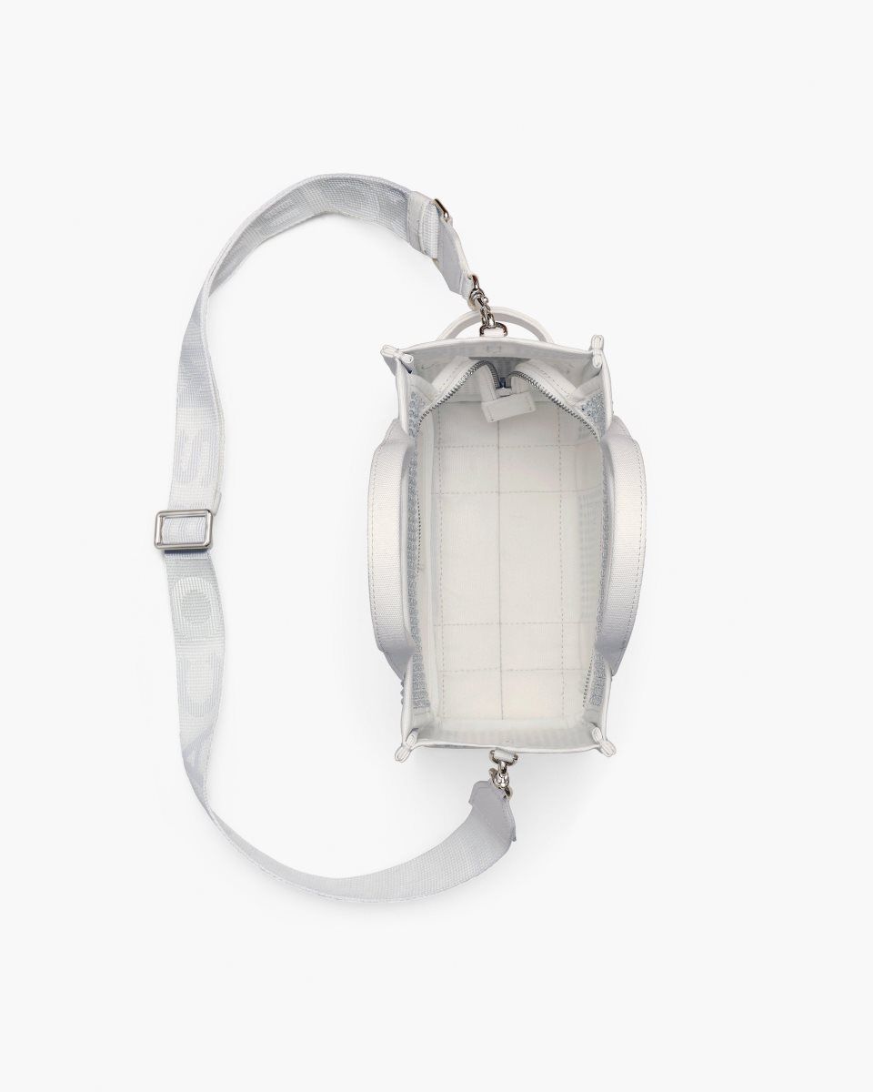 Marc Jacobs The Crystal Canvas Small Tote Bag White | XQUAJE093