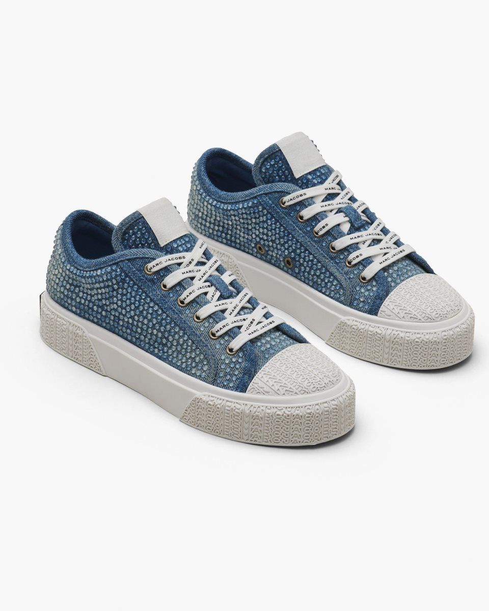 Marc Jacobs The Crystal Denim Sneaker Light Blue | AIOBRG217