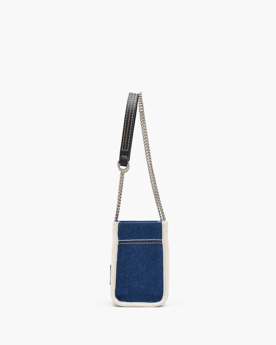 Marc Jacobs The Denim Chain Crossbody Tote Bag Dark Wash | SHGAFK401