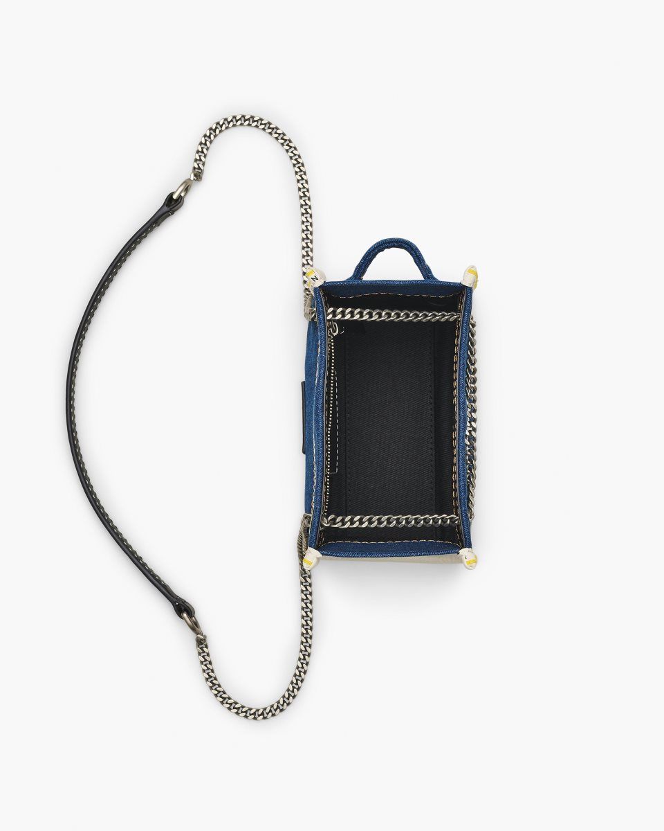 Marc Jacobs The Denim Chain Crossbody Tote Bag Dark Wash | SHGAFK401