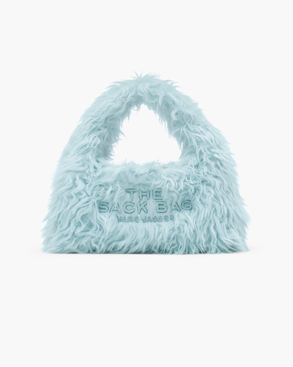 Marc Jacobs The Faux Fur Mini Sack Bag Blue | WGCUAB125