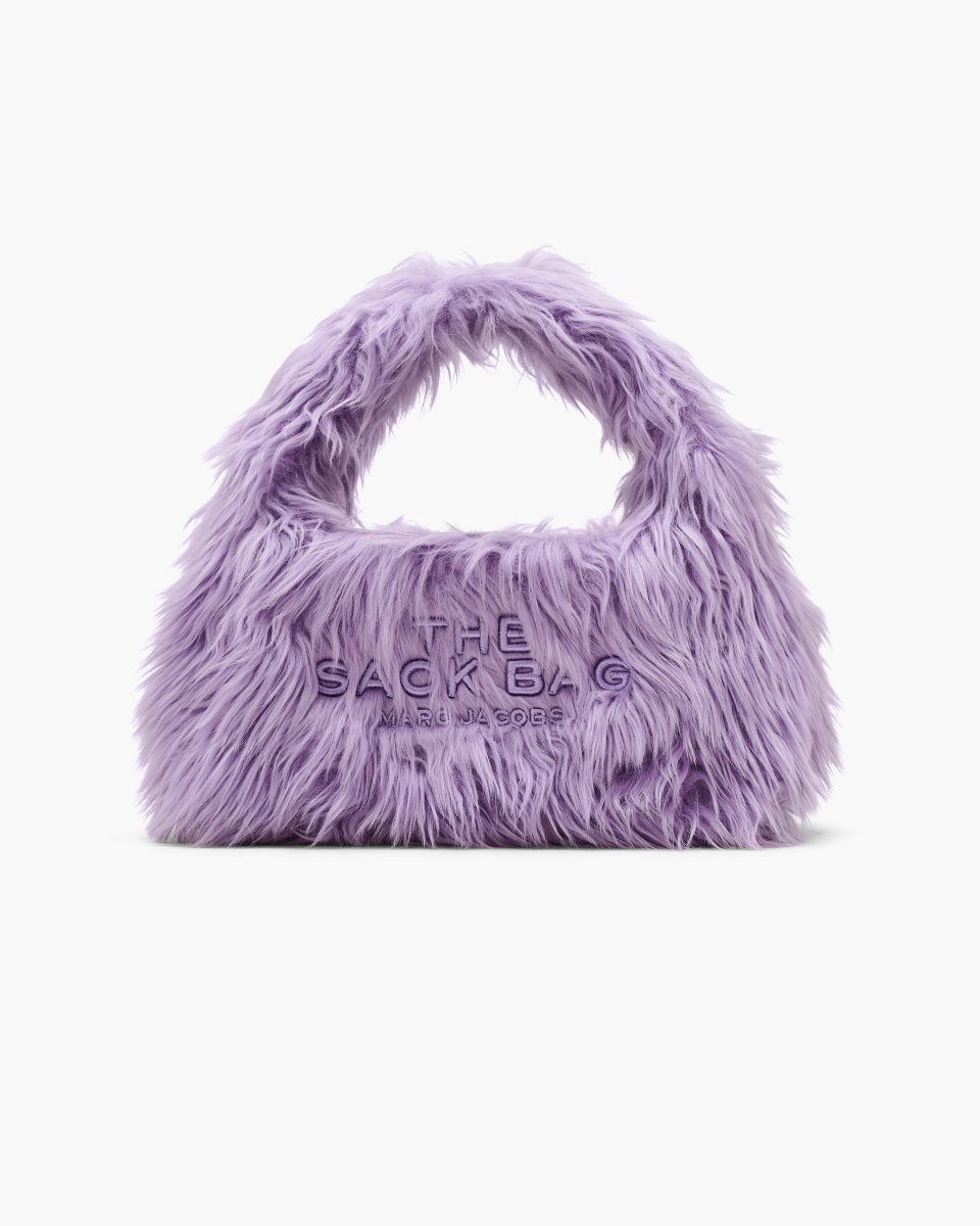 Marc Jacobs The Faux Fur Mini Sack Bag Purple | AZXDEV205