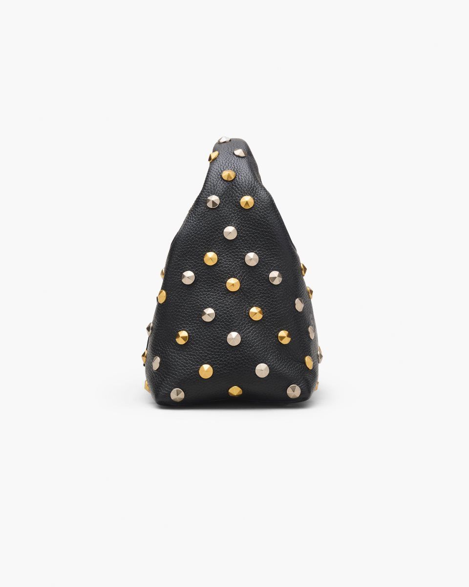 Marc Jacobs The Glam Studs Leather Mini Sack Bag Black | UXMDZL642