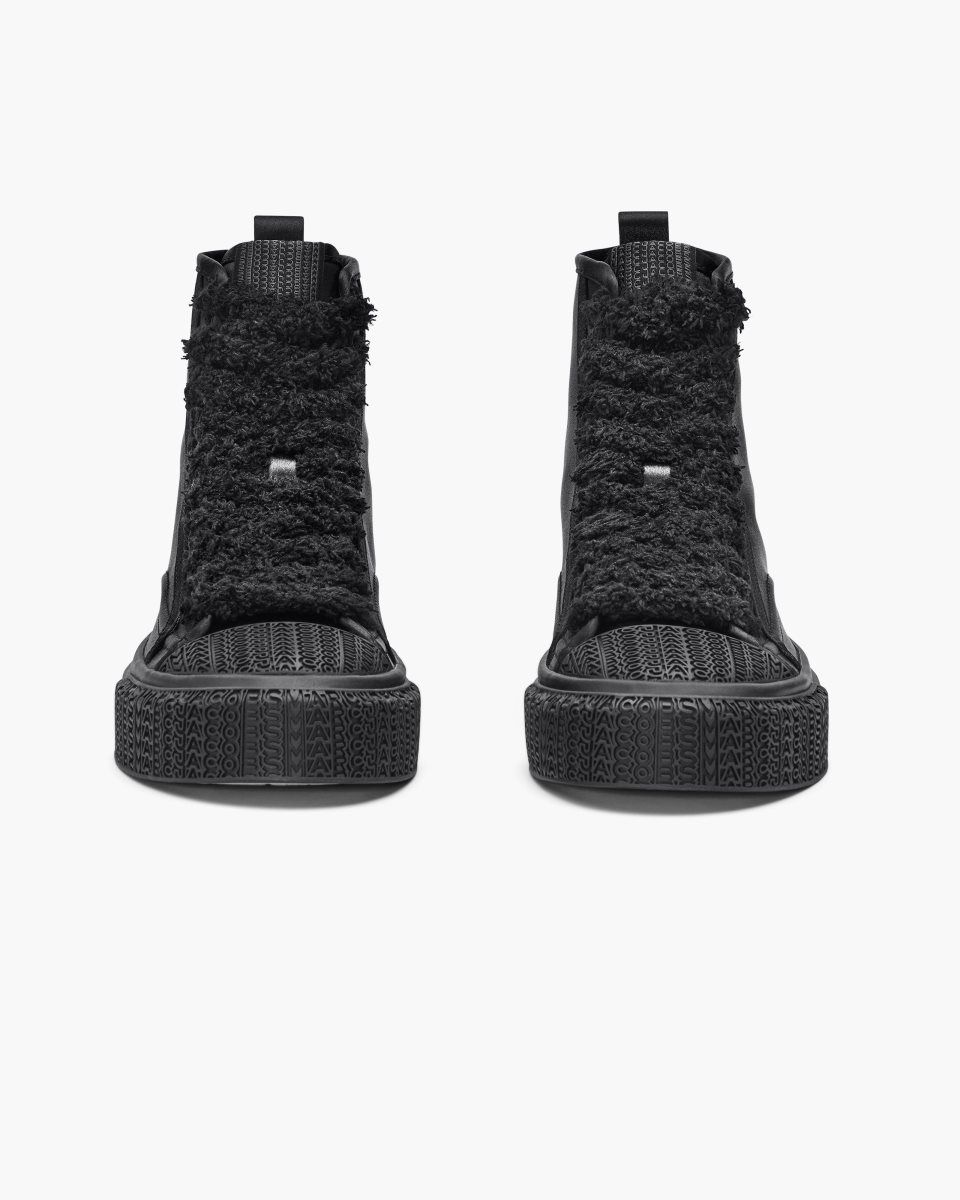 Marc Jacobs The High Top Satin Sneaker Black | TCVFMD530