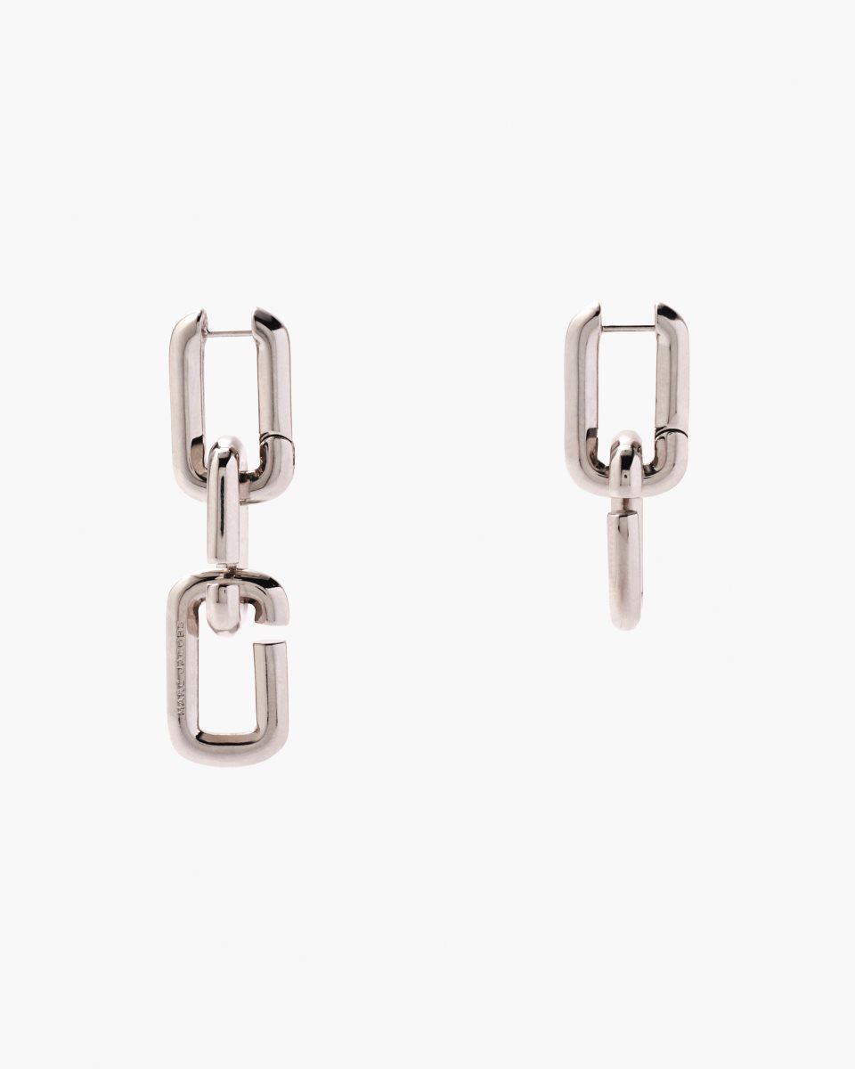 Marc Jacobs The J Marc Chain Link Earrings Silver | ZYXTHA489