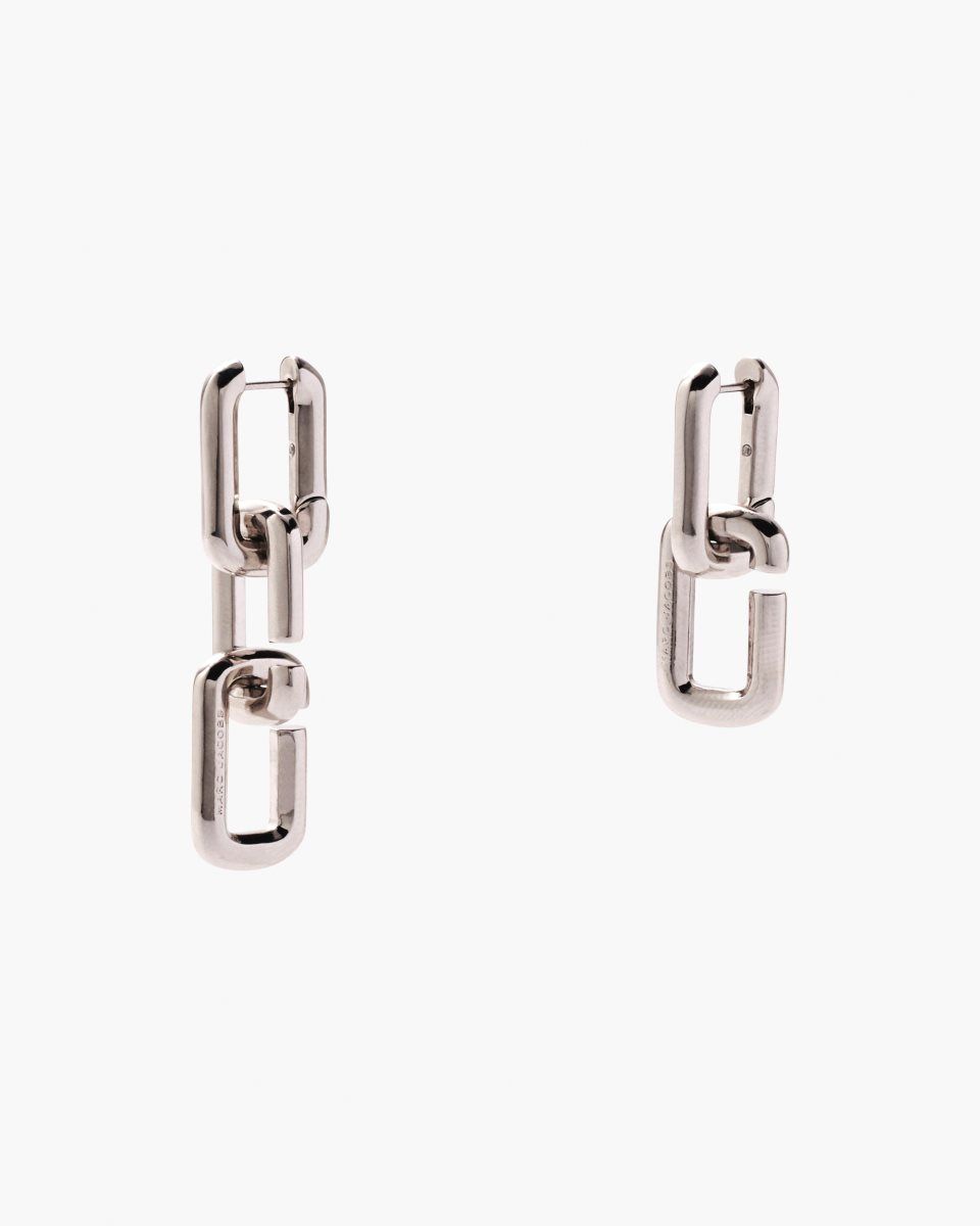 Marc Jacobs The J Marc Chain Link Earrings Silver | ZYXTHA489