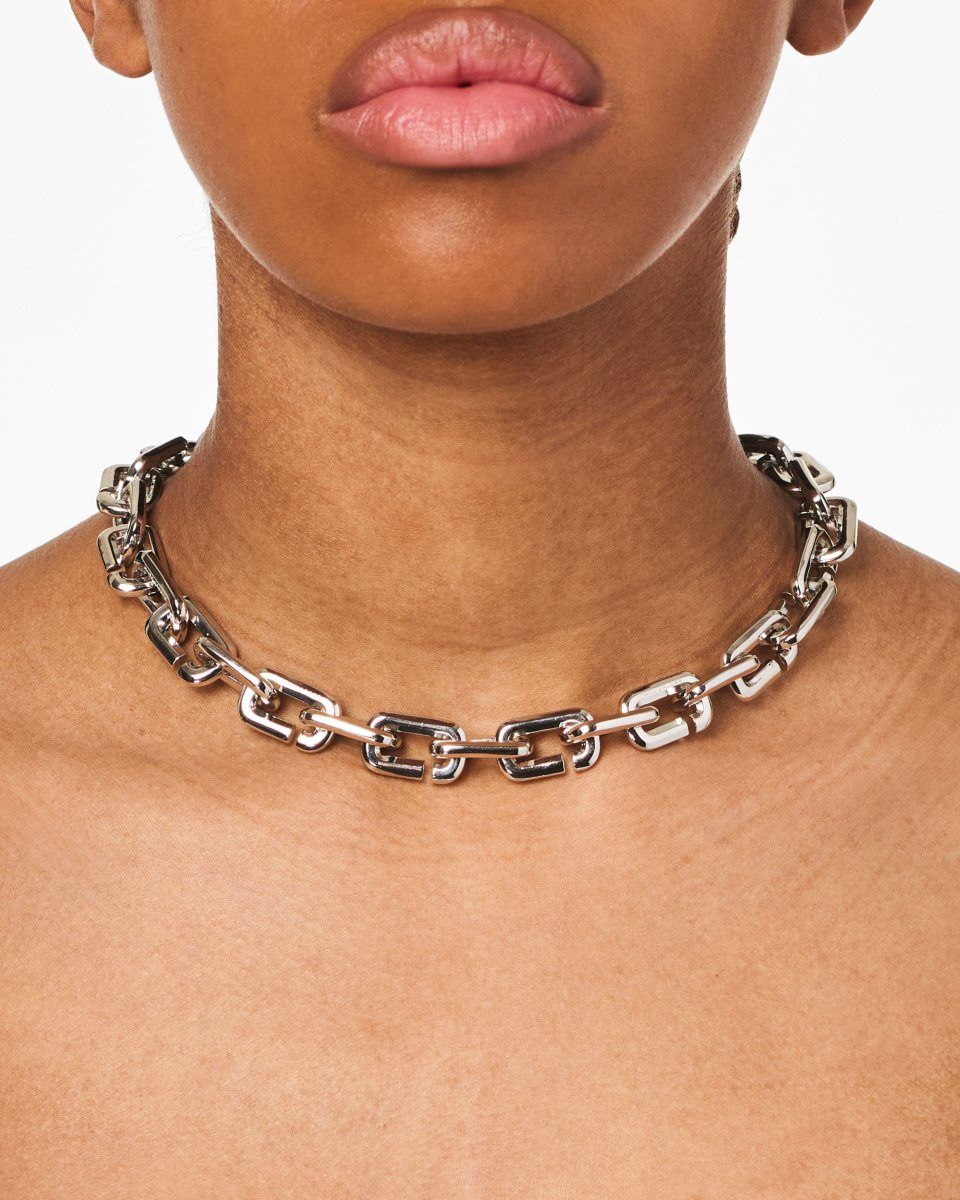 Marc Jacobs The J Marc Chain Link Necklace Silver | SEDVQB631