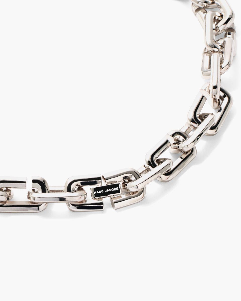 Marc Jacobs The J Marc Chain Link Necklace Silver | SEDVQB631