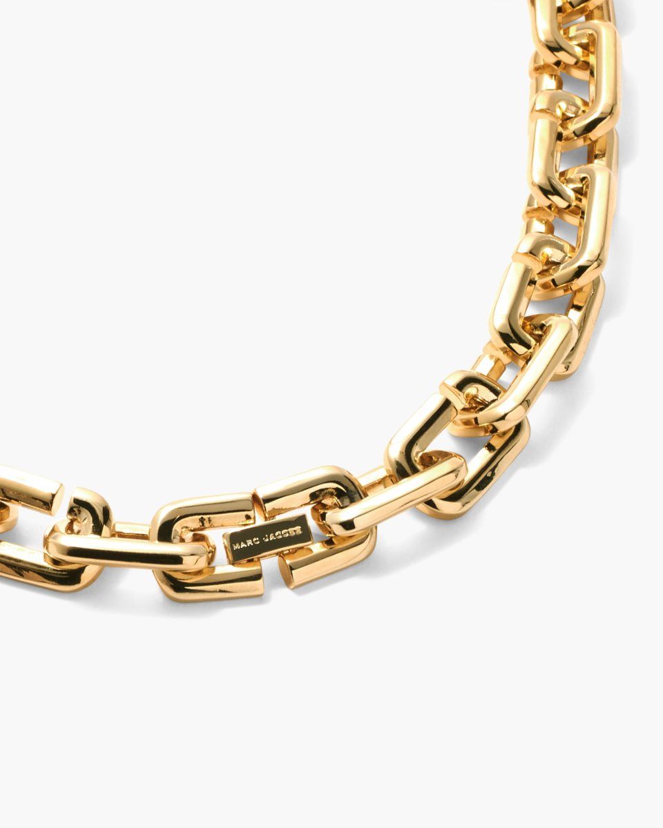 Marc Jacobs The J Marc Chain Link Necklace Gold | ECFUQB381