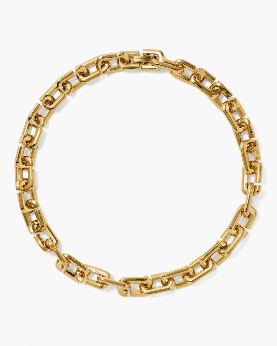 Marc Jacobs The J Marc Chain Link Necklace Gold | ECFUQB381