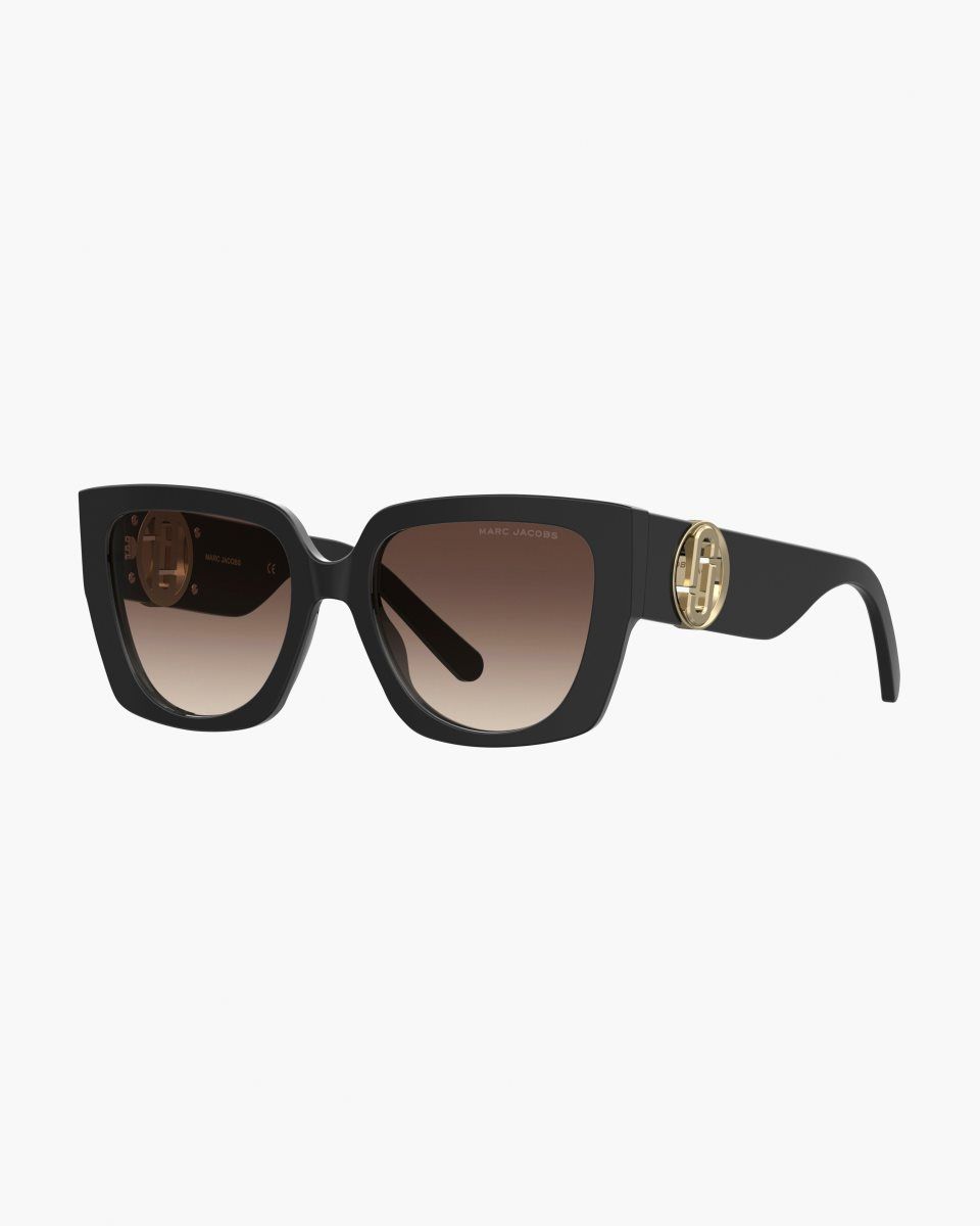 Marc Jacobs The J Marc Square Cutout Sunglasses Black | BADYIZ879