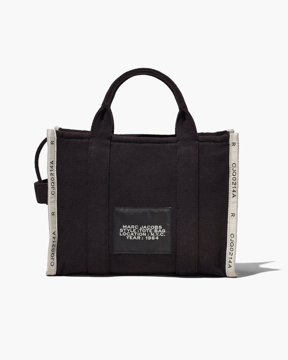 Marc Jacobs The Jacquard Medium Tote Bag Black | QZMKSN125