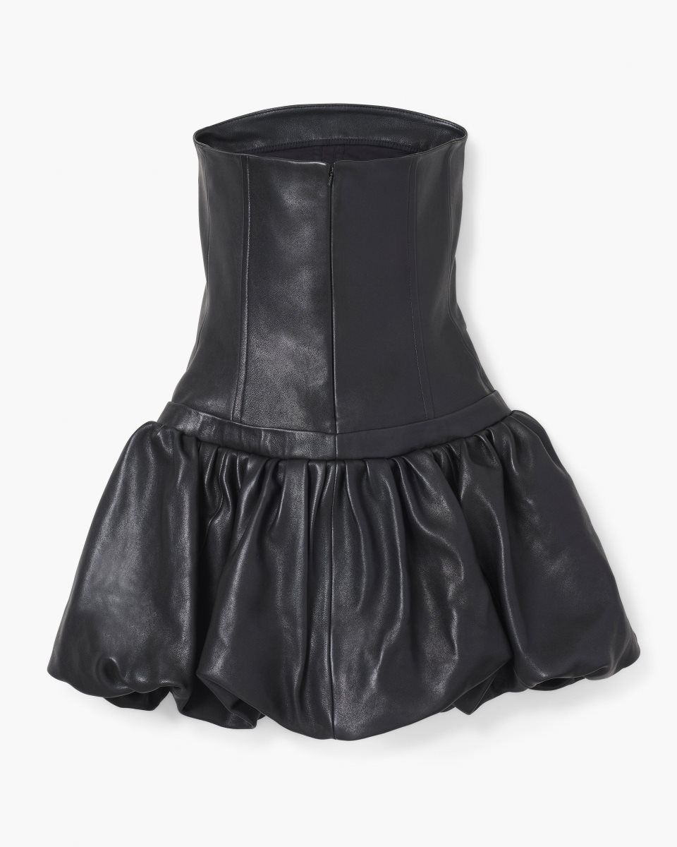 Marc Jacobs The Leather Bubble Dress Black | COBEUA675