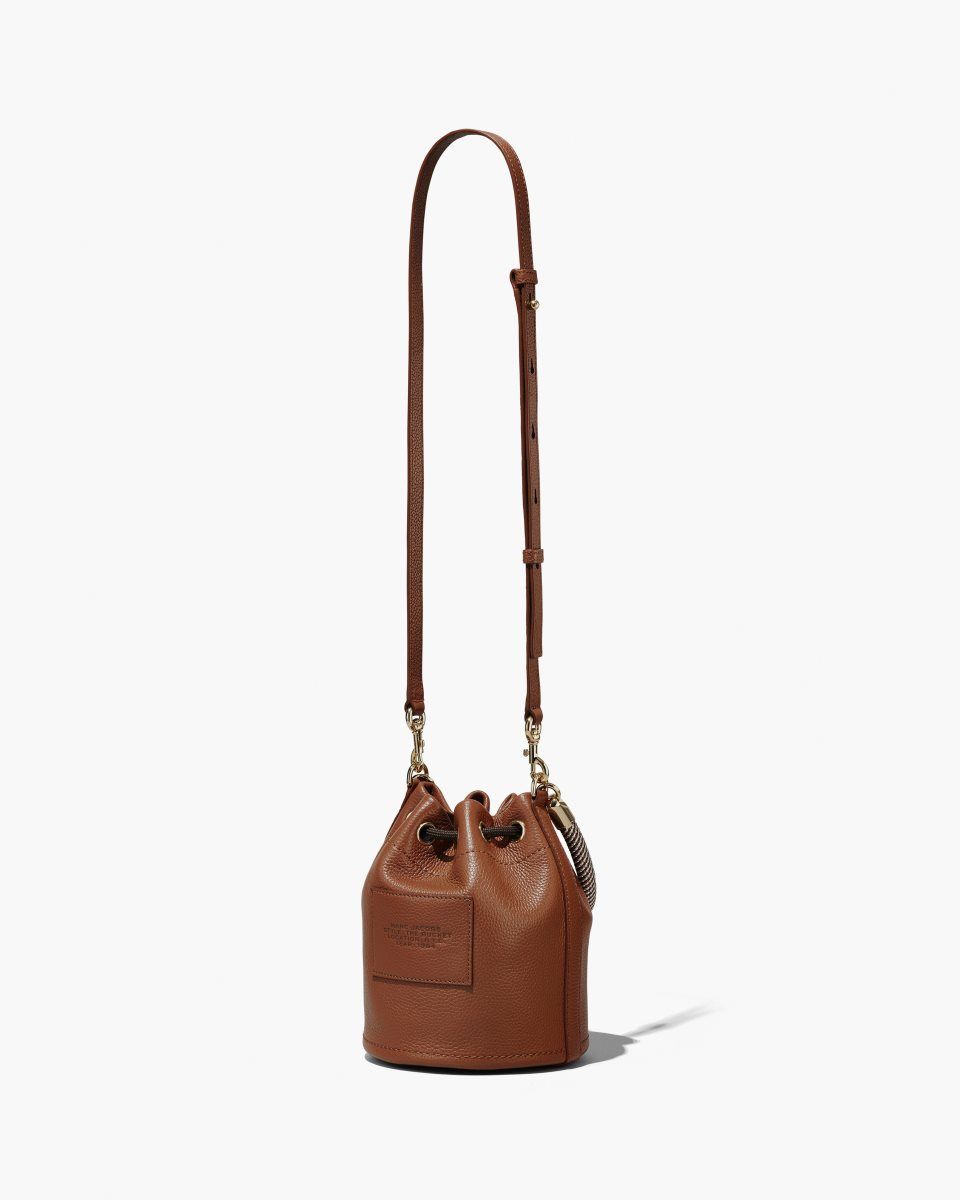 Marc Jacobs The Leather Bucket Bag Argan Oil | VLUGTJ476