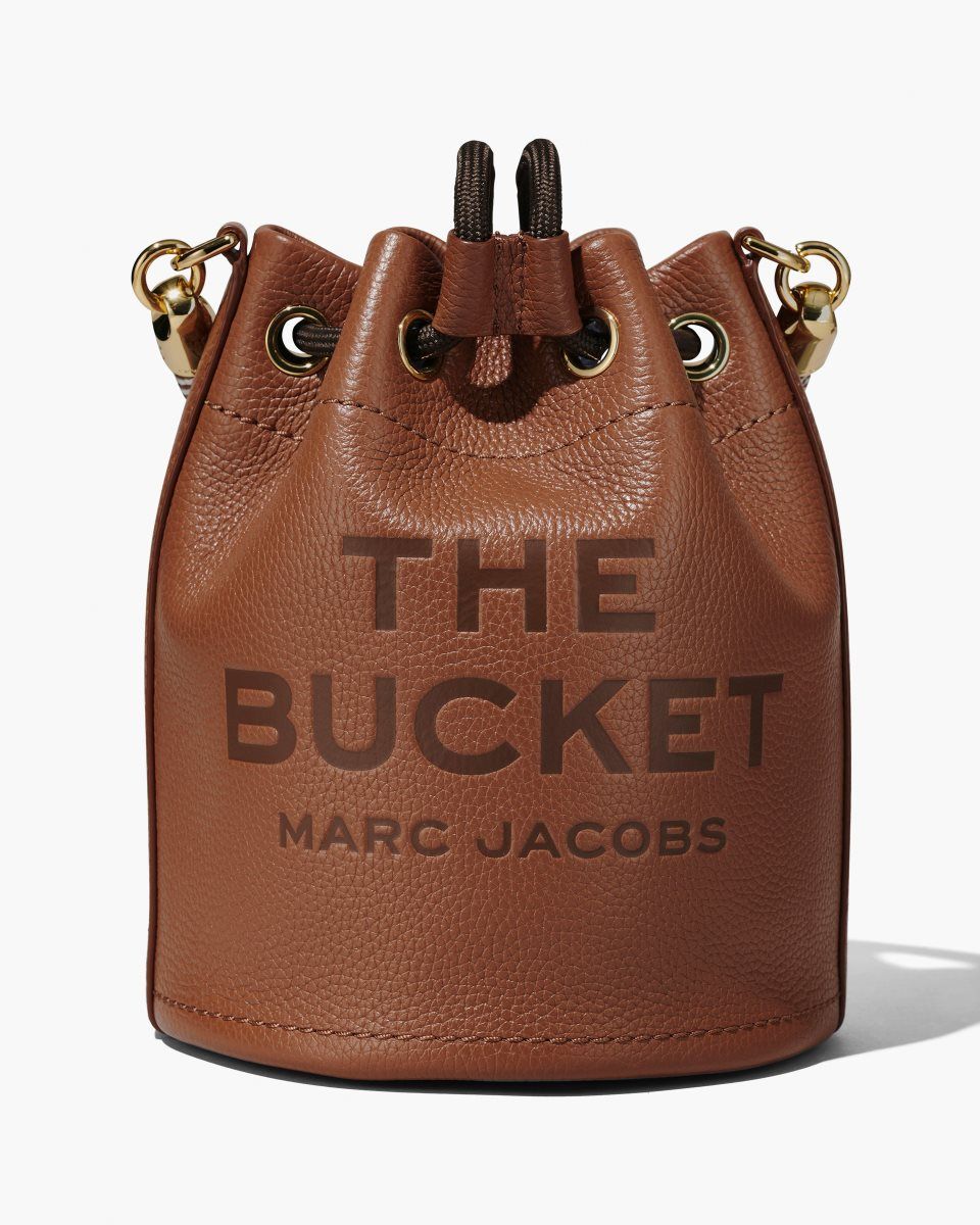 Marc Jacobs The Leather Bucket Bag Argan Oil | VLUGTJ476