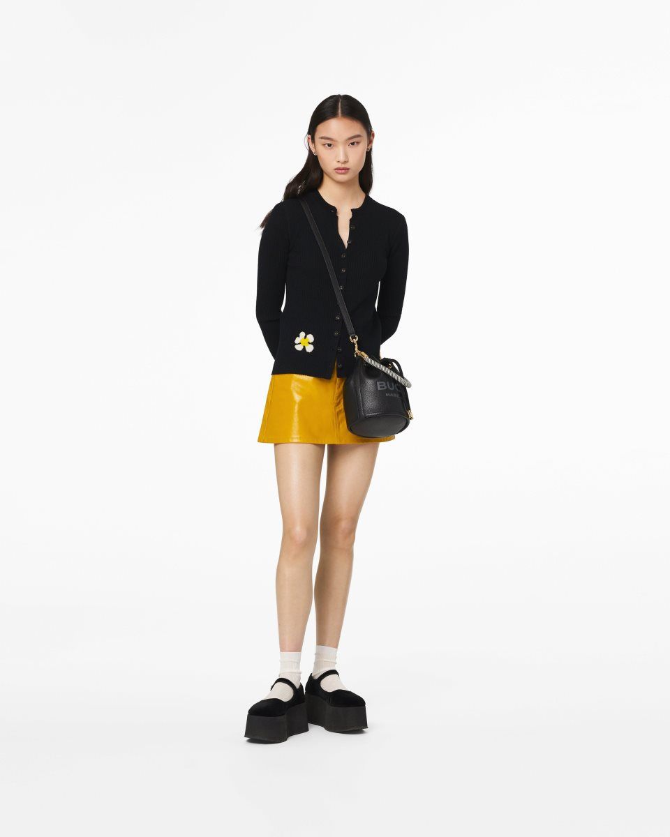 Marc Jacobs The Leather Bucket Bag Black | YUJOQL218