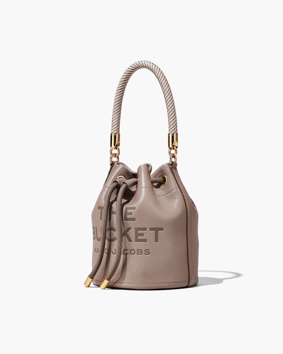 Marc Jacobs The Leather Bucket Bag Cement | UVZFIS470